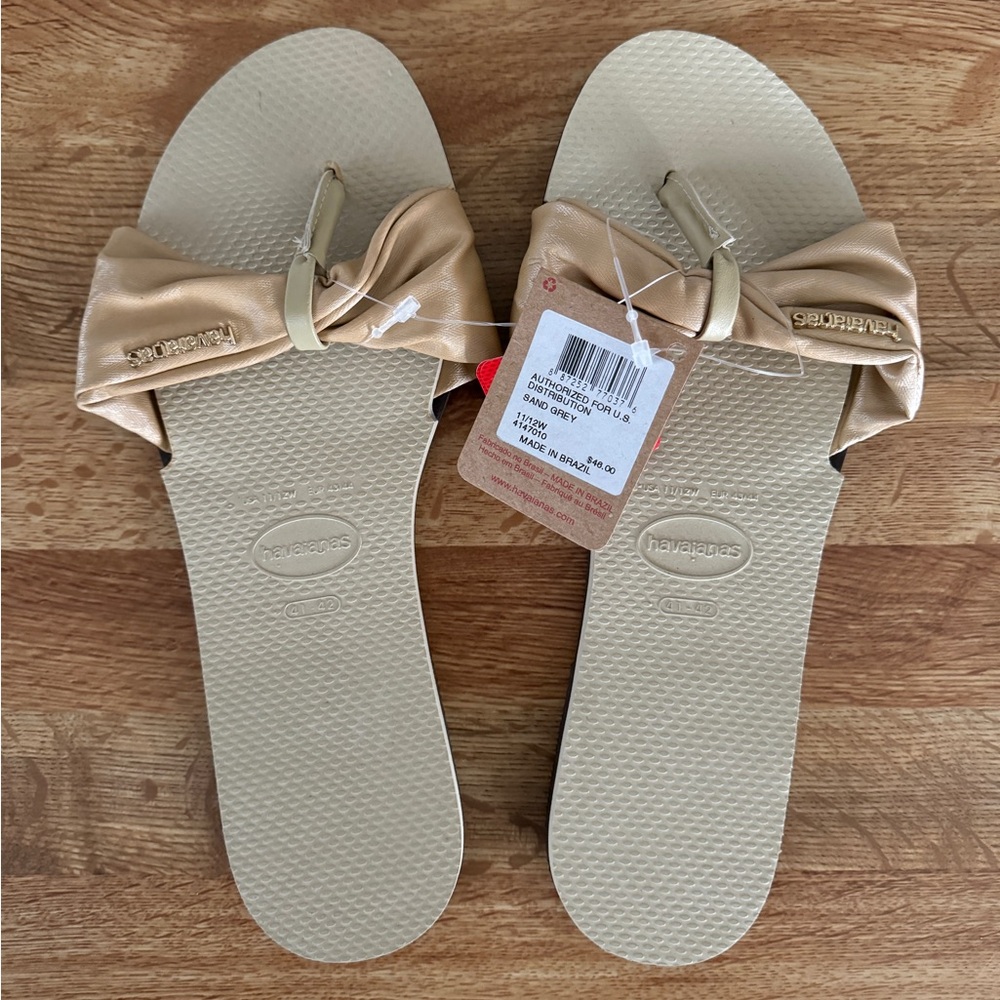 Havaianas You St. Tropez Lush Flip Flop Sandal 41/42 (Women's 11/12) sand grey